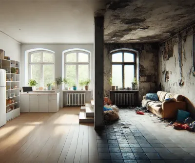 Logement inoccupé vs logement rénové et habité