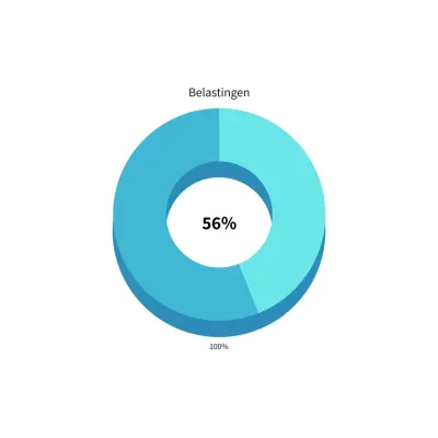 aandeel belastingen in bijkomende kosten visual